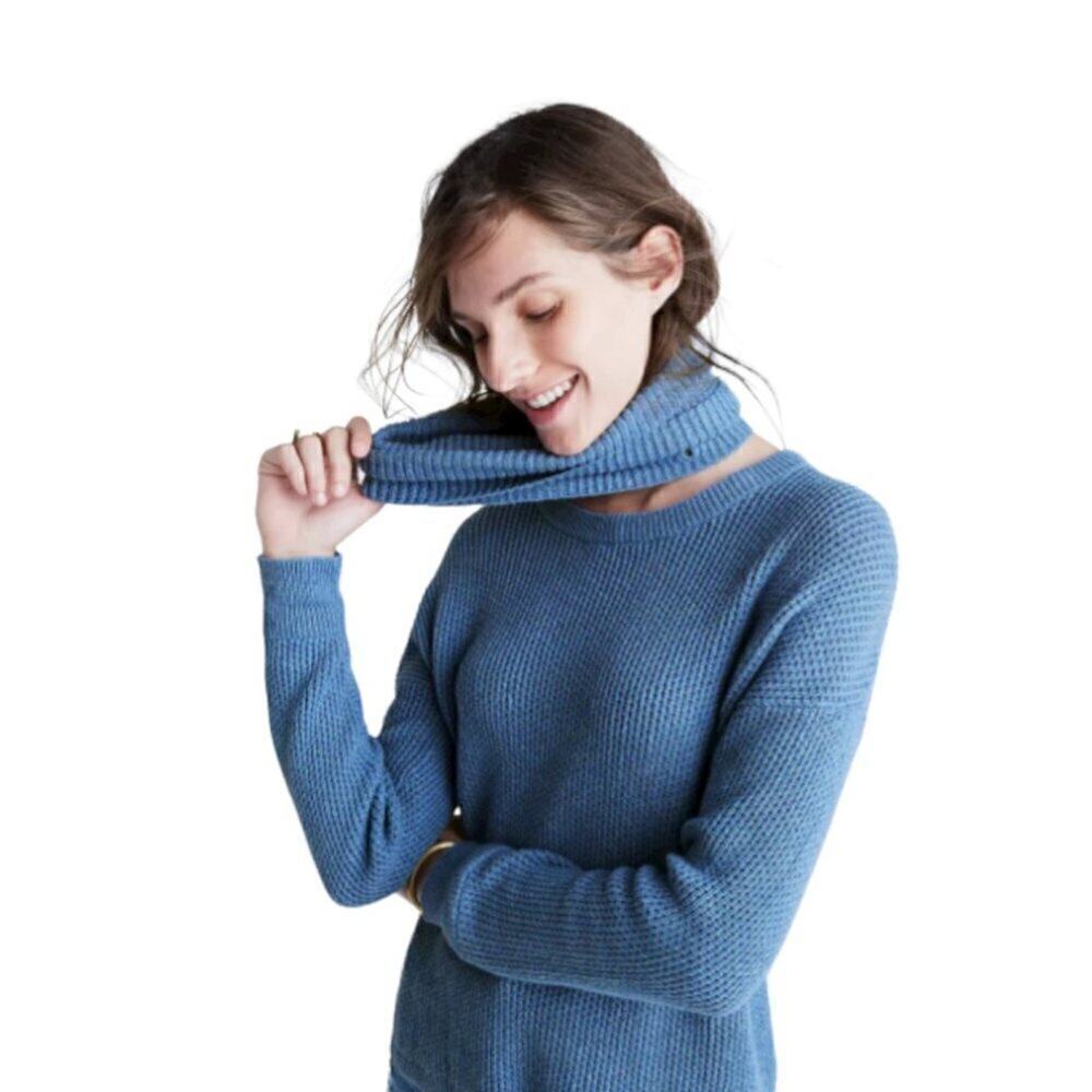Madewell Blue Convertible Turtleneck Sweater Size XXS